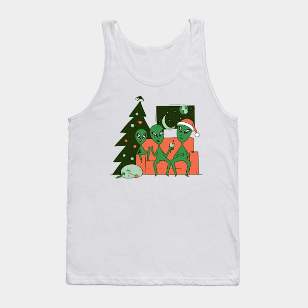 Alien Christmas Tank Top by MajorCompany